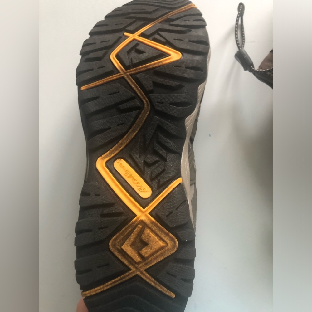 NWOT Eddie Bauer men’s Brown and Yellow Outdoor Sandals - Picture 5 of 12